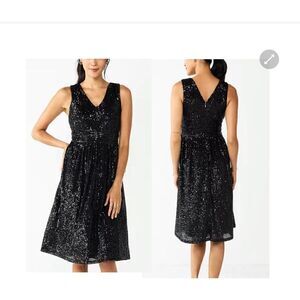 Women's DRAPER JAMES RSVP™ V-Neck Sequin Dress